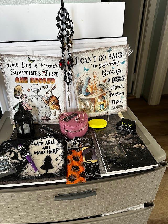 Alice-Inspired “We’re All Mad Here” Boo Box – 10+ Piece Set