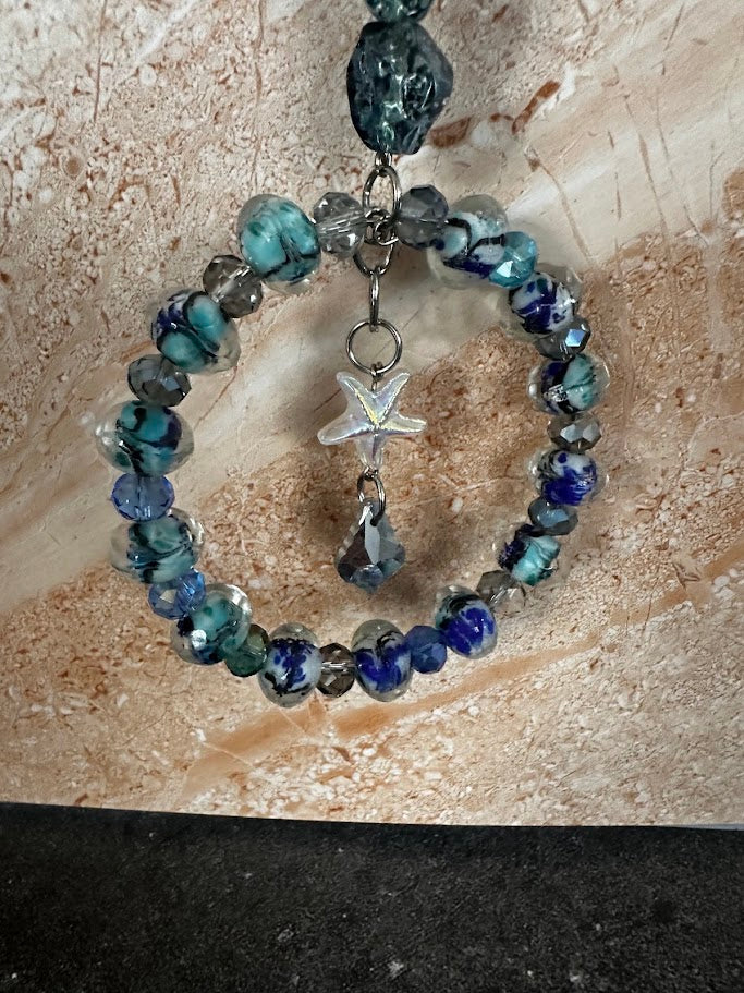 Sara’s Suncatchers – Blue Starfish Visor Charm