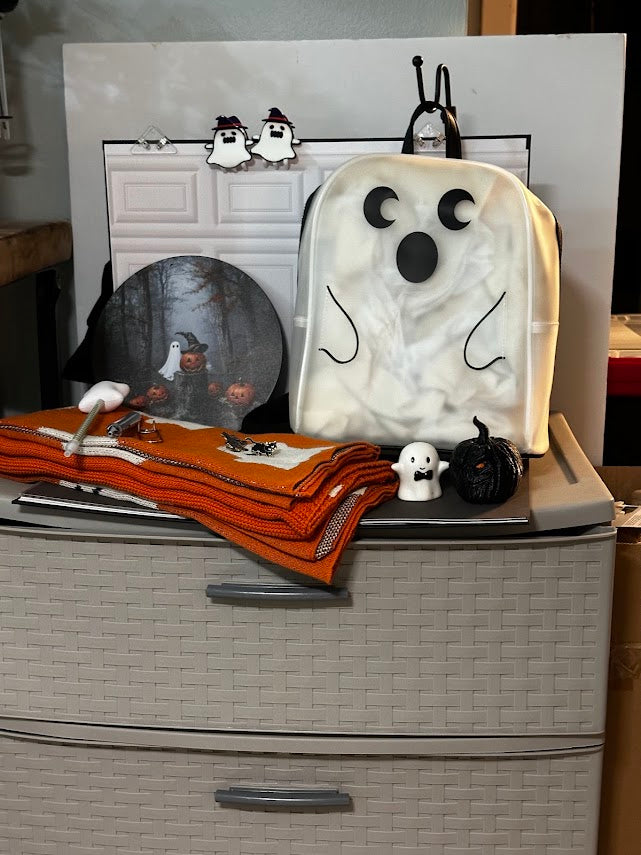 BOO! Ghost Boo Basket – Clear Ghost Backpack, Ghost Decor, Kitchen Towels & More