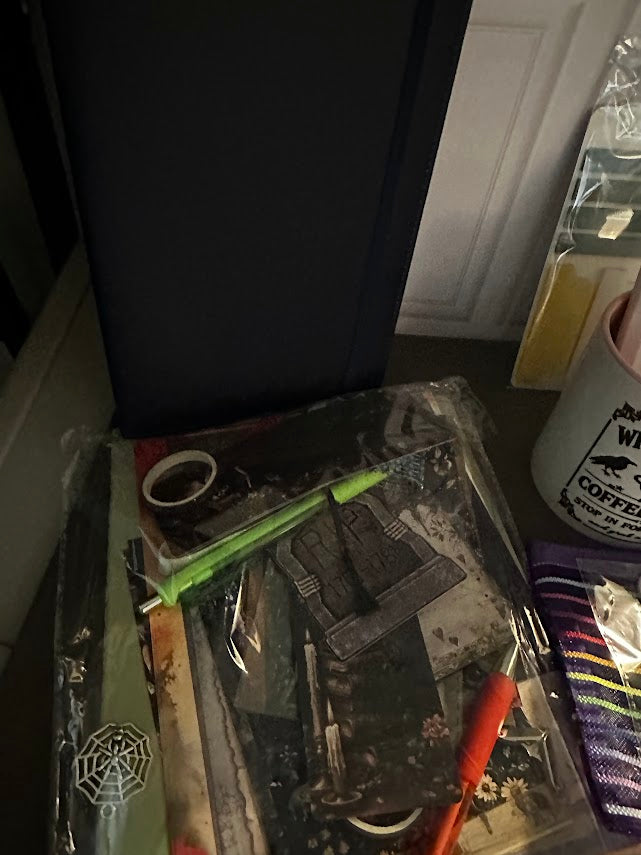 Journaling Boo Basket – Large PU Leather Journal, Junk Journal Kit, Book Light & Coffee Cup