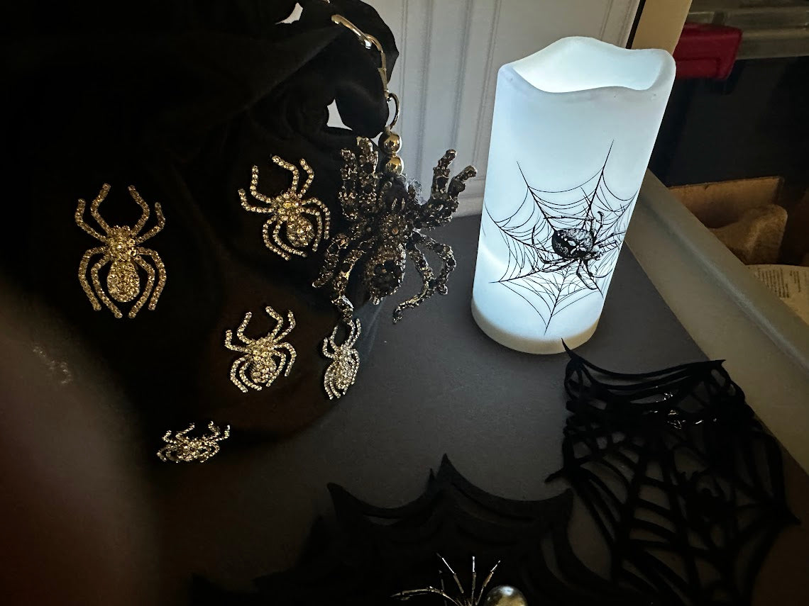Spider Boo Basket – Spider Bucket Crossbody Bag, Web Bracelet, Brooch & More