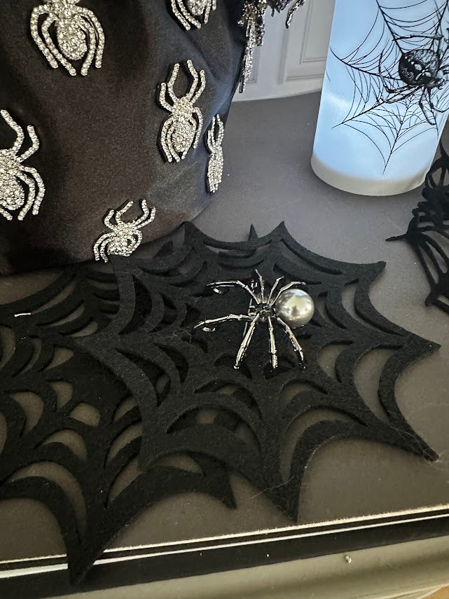 Spider Boo Basket – Spider Bucket Crossbody Bag, Web Bracelet, Brooch & More