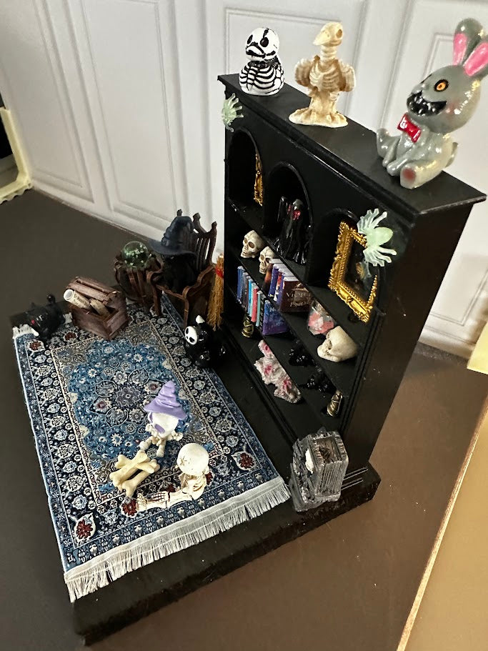 Handmade Gothic Witch's Library Miniature Diorama – One of a Kind