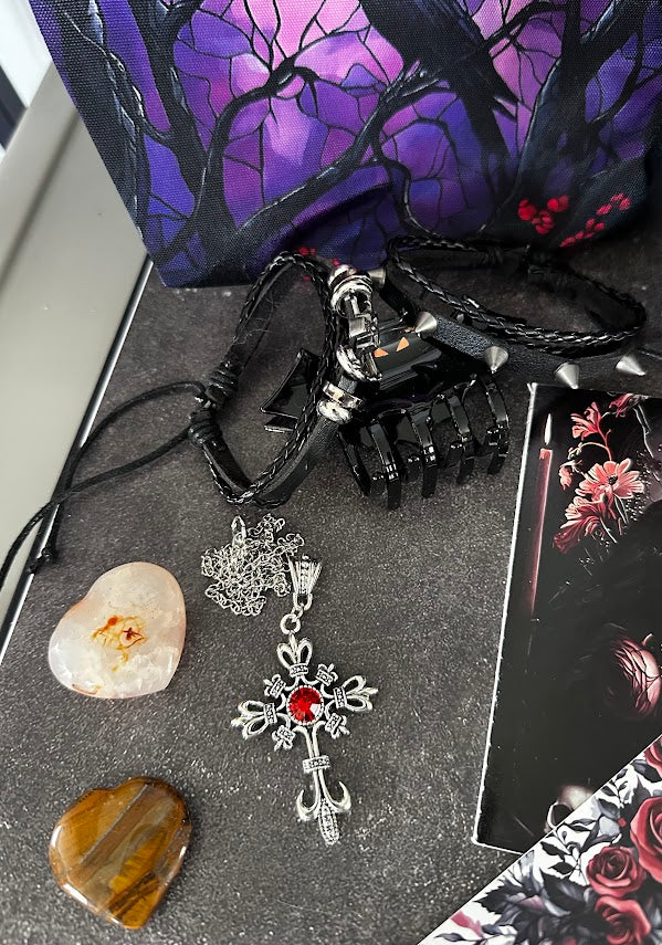 Gothic Raven & Skull Boo Box with Crossbody Bag