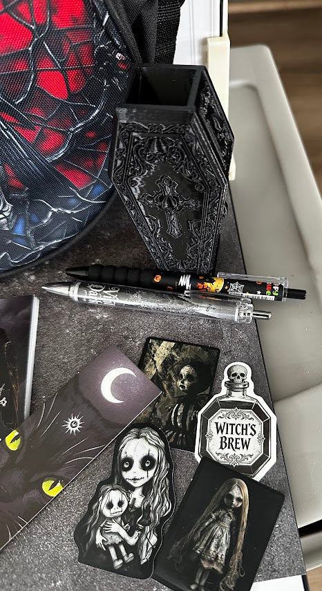Gothic Raven & Skull Boo Box with Crossbody Bag