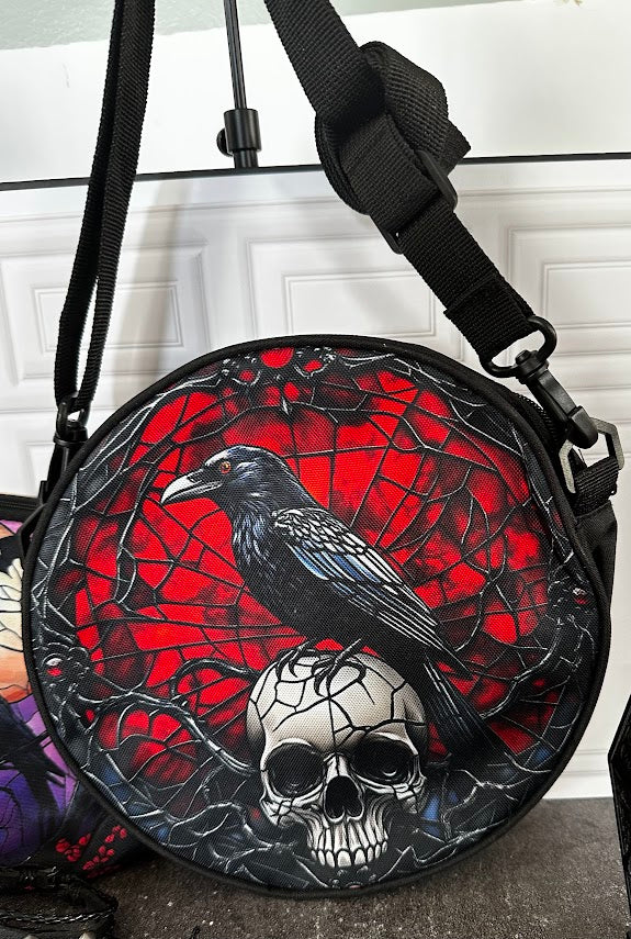 Gothic Raven & Skull Boo Box with Crossbody Bag