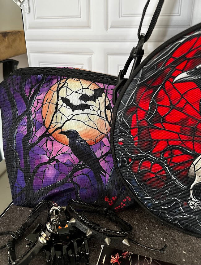 Gothic Raven & Skull Boo Box with Crossbody Bag
