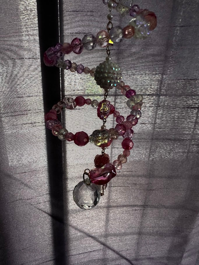 Sara’s Suncatchers – Rose Quartz & Clear Quartz Pearl Spiral