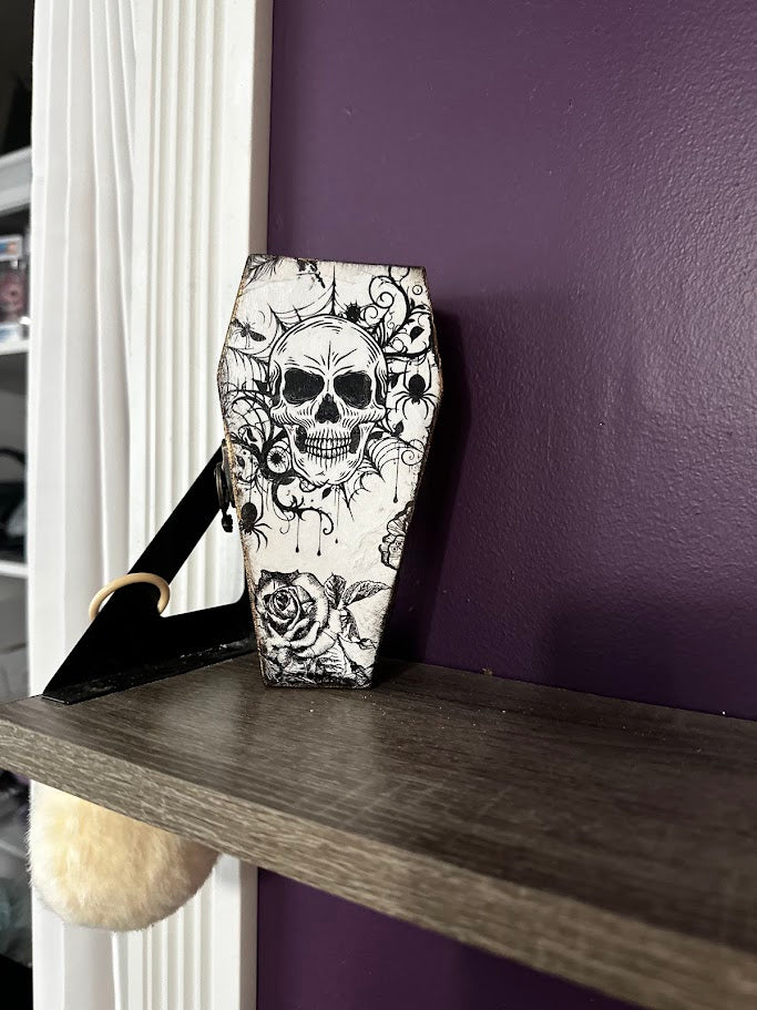 Skull & Roses Gothic Coffin Box
