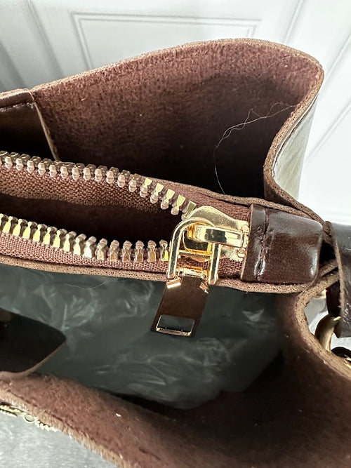 Chalieyr Brown Steampunk Shoulder Bag with Gear & Clock Charms